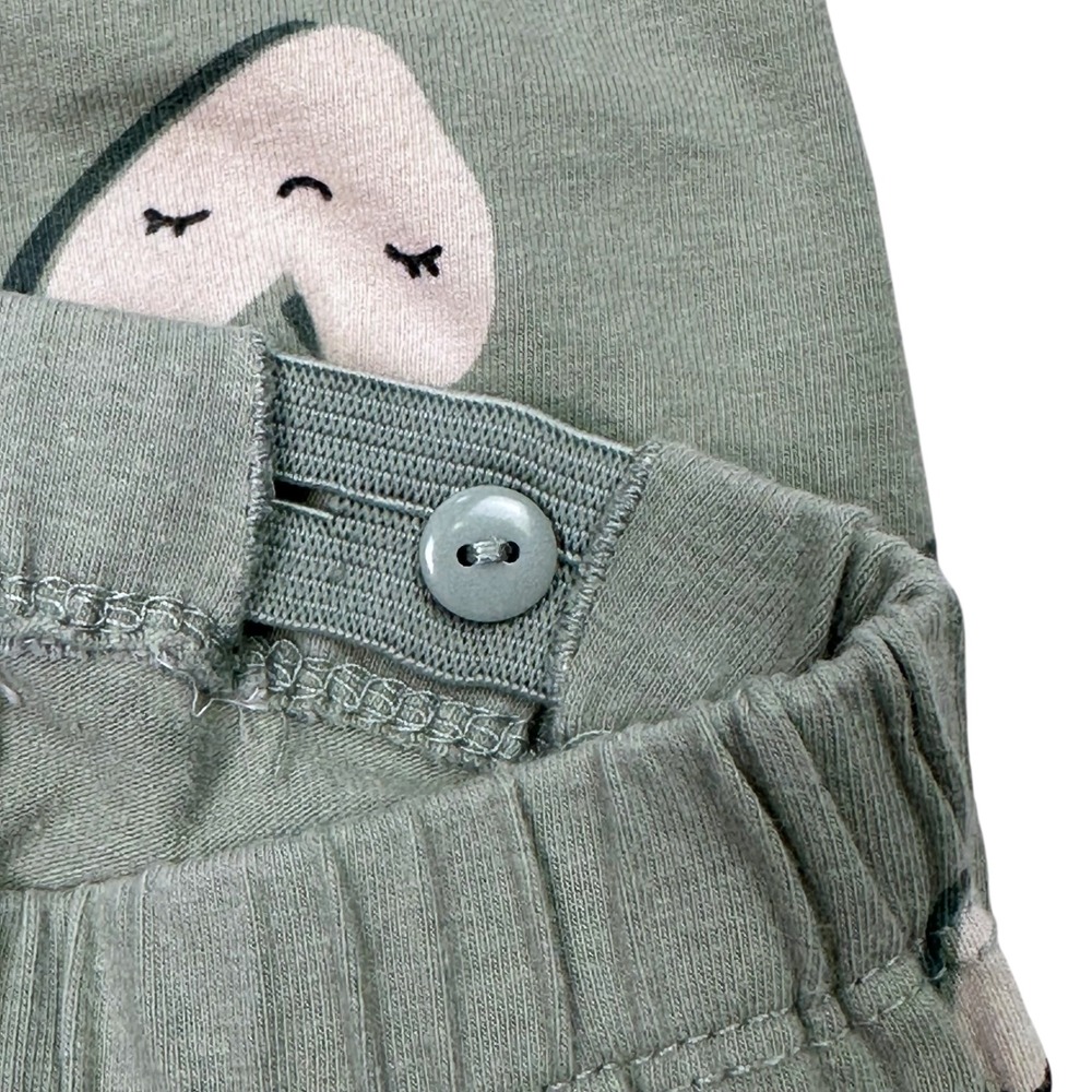 H&M Heart Quilted Sweatshirt & Leggings Set Kids 3T Green Casual Playwear - Picture 5 of 7